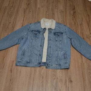 Denim Faux Fur Jacket